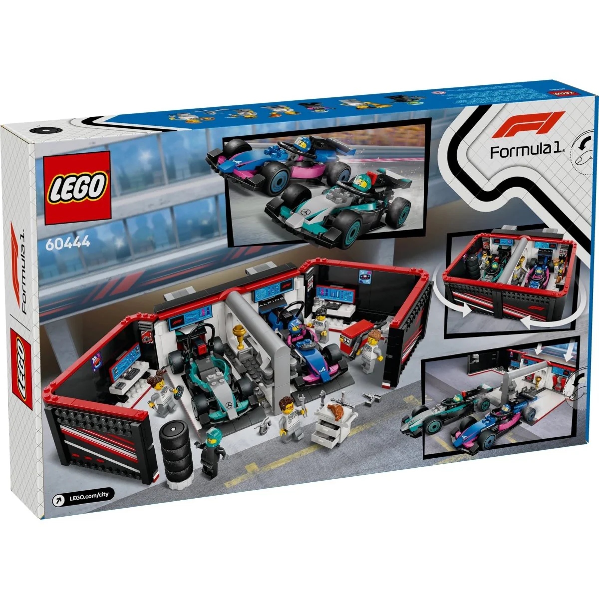 LEGO City F1 Garage & Mercedes-AMG & Alpine Cars, 60444, Ages 7+, 678 Pieces - Image 3
