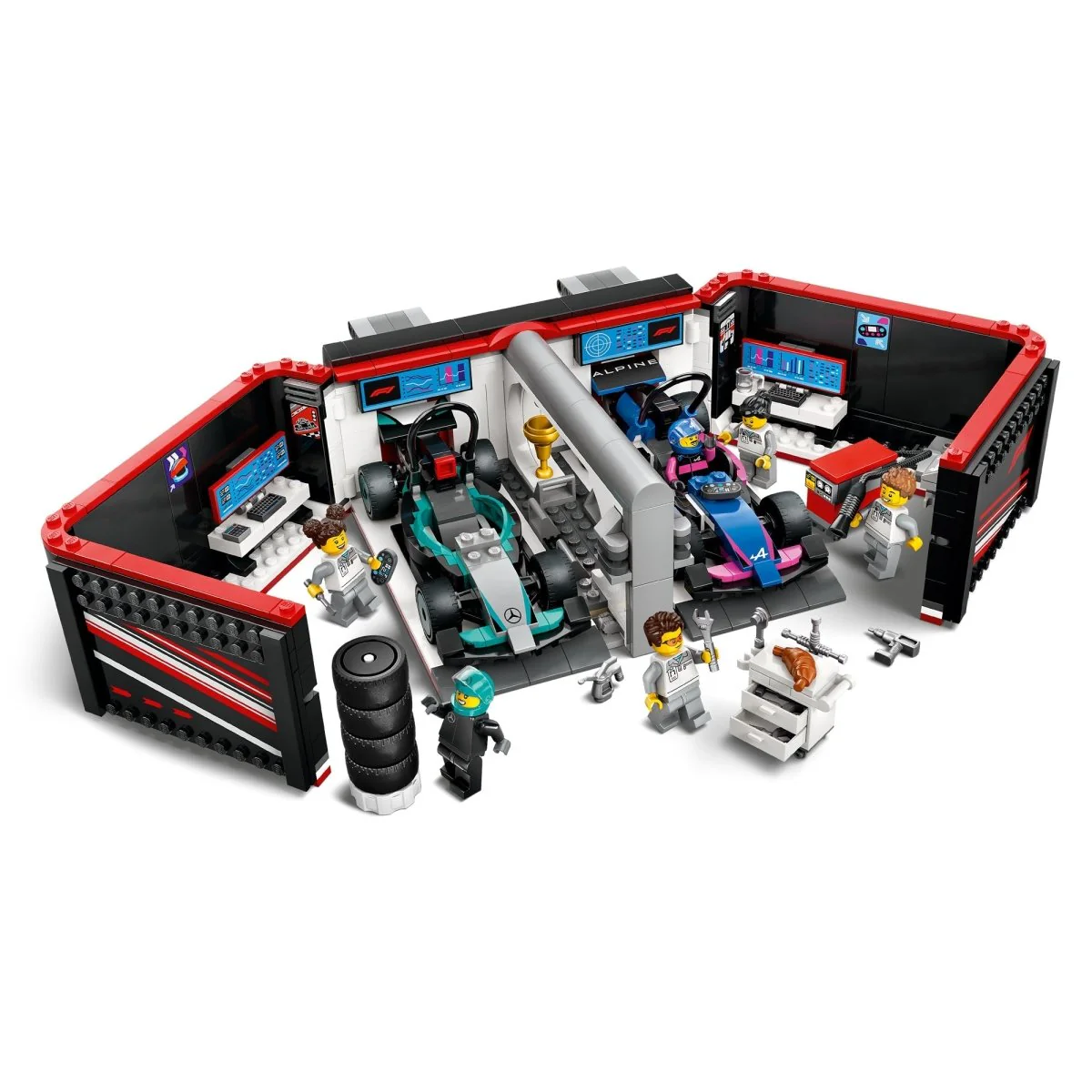 LEGO City F1 Garage & Mercedes-AMG & Alpine Cars, 60444, Ages 7+, 678 Pieces - Image 5