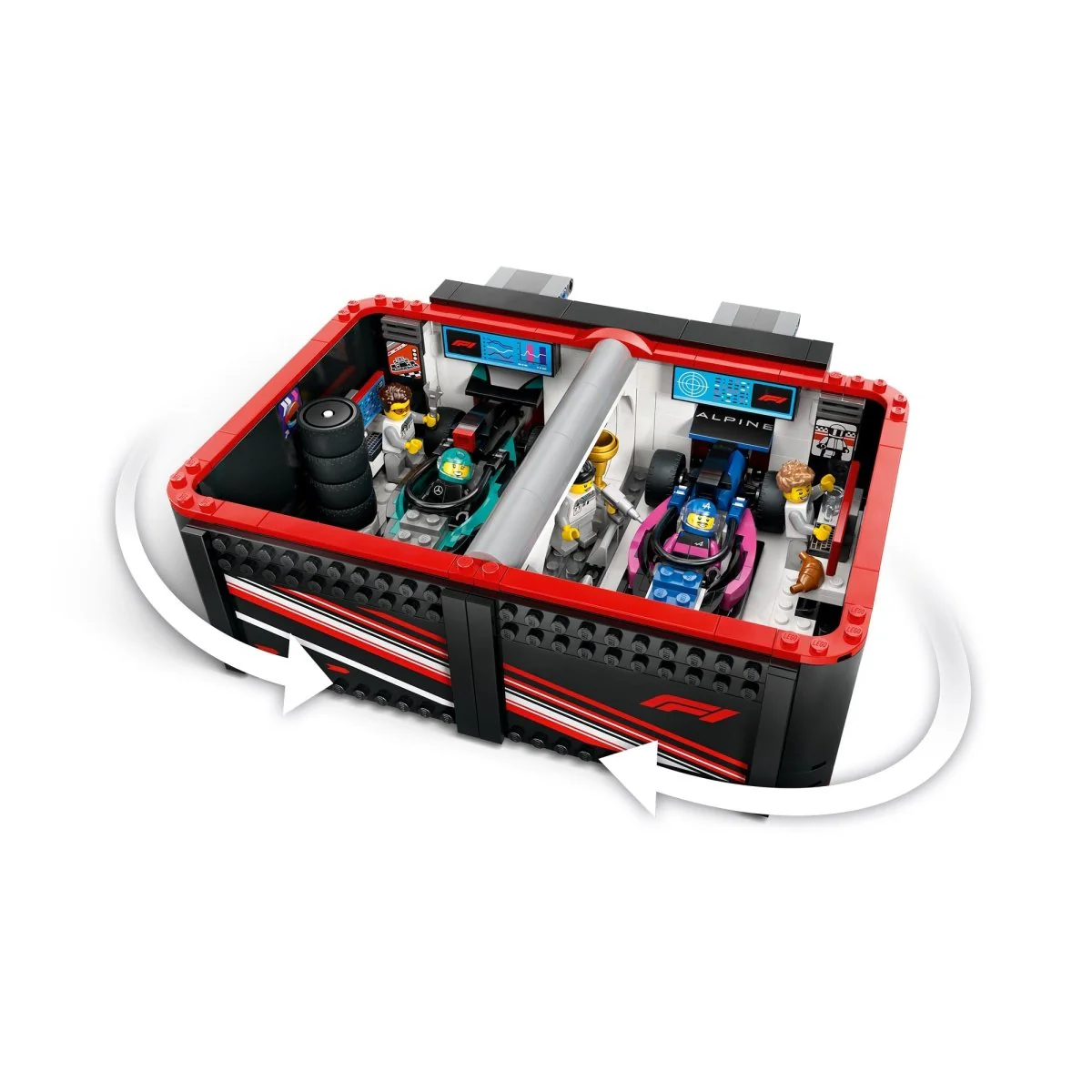 LEGO City F1 Garage & Mercedes-AMG & Alpine Cars, 60444, Ages 7+, 678 Pieces - Image 6