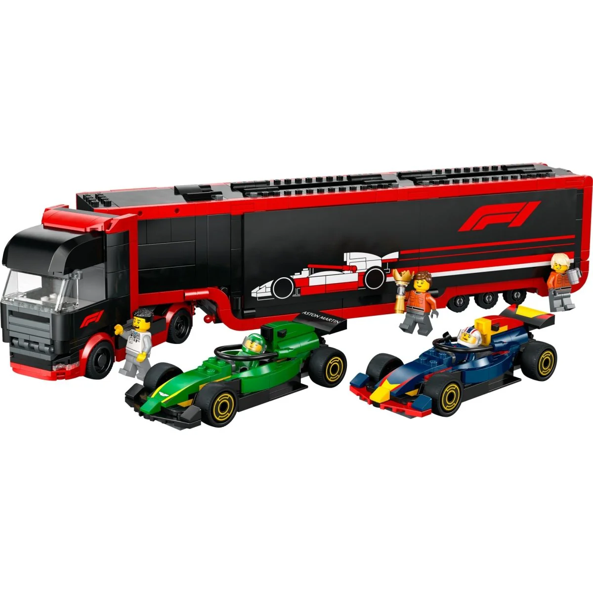 LEGO City F1 Truck with RB20 & AMR24 F1 Cars, 60445, Ages 8+, 1086 Pieces - Image 4