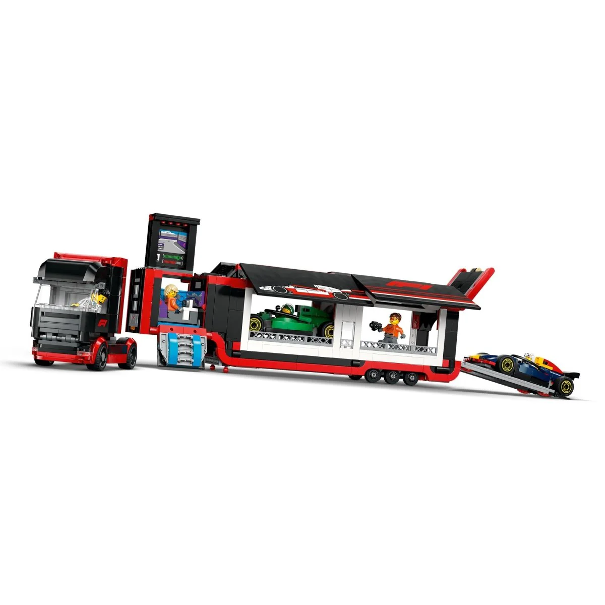 LEGO City F1 Truck with RB20 & AMR24 F1 Cars, 60445, Ages 8+, 1086 Pieces - Image 5