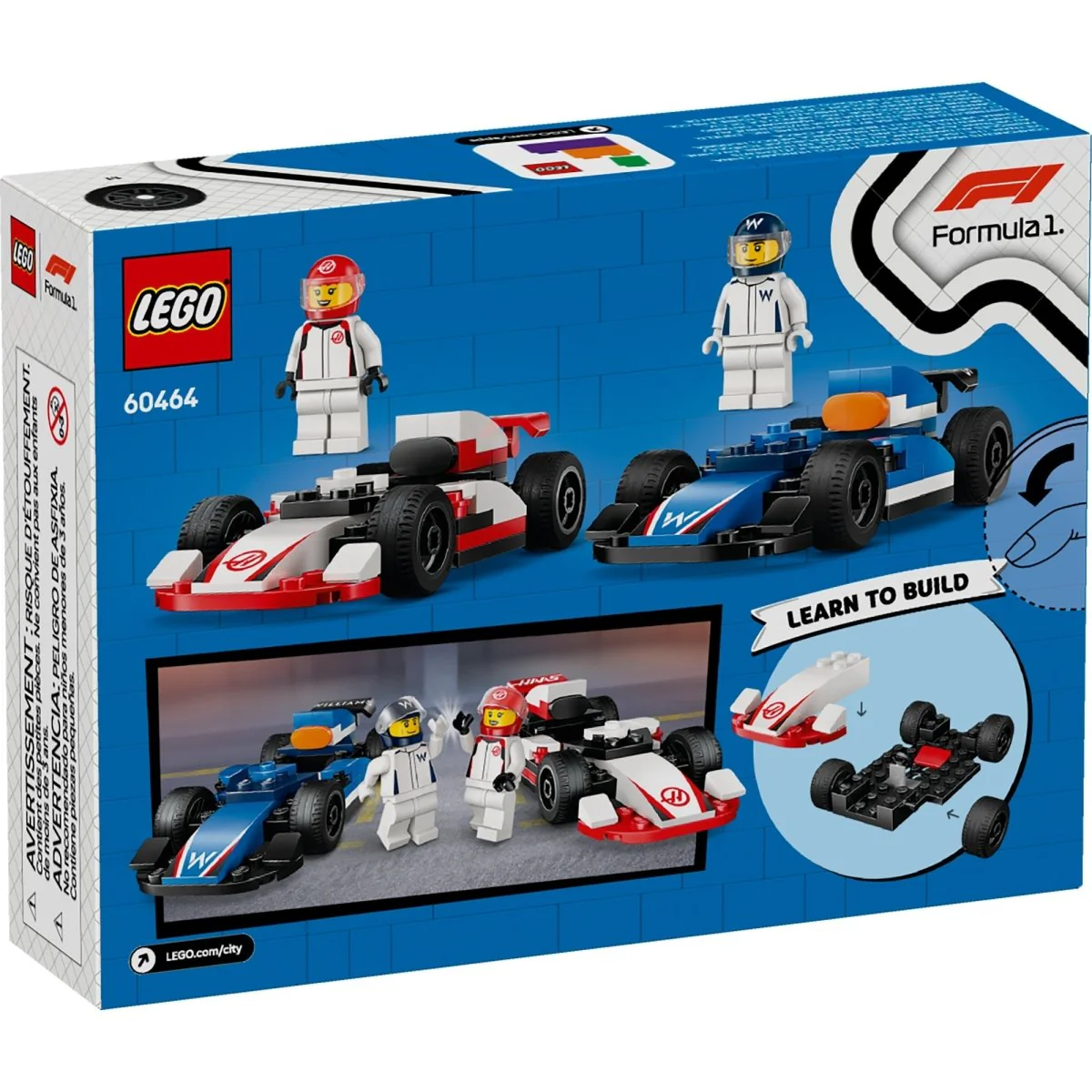 LEGO City F1 Williams Racing & Haas F1 Race Cars, 60464, Ages 4+, 92 Pieces - Image 3