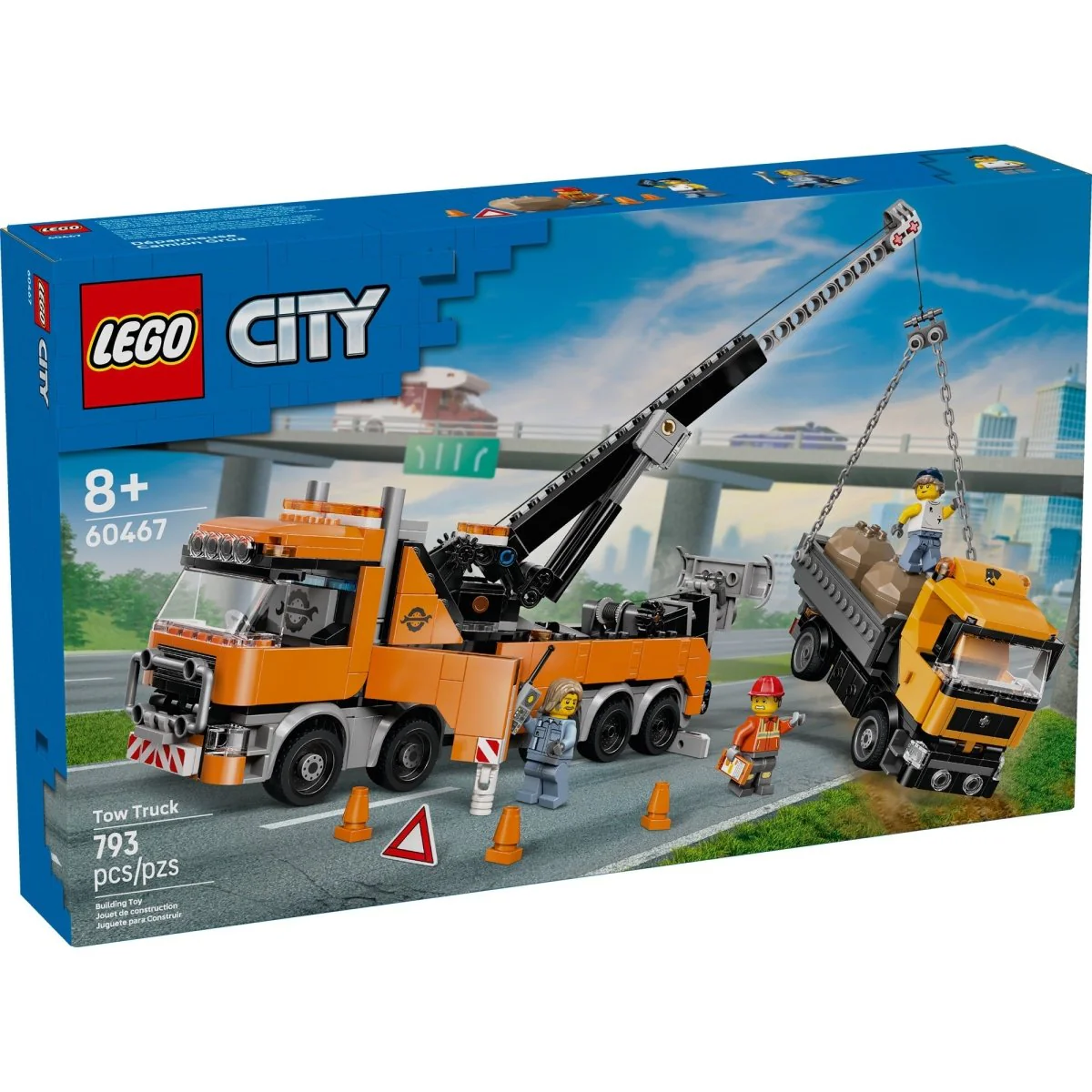 LEGO City Heavy-Duty Recovery Tow Truck with Crane, 60467, Ages 8+, 793 Pieces - Image 2