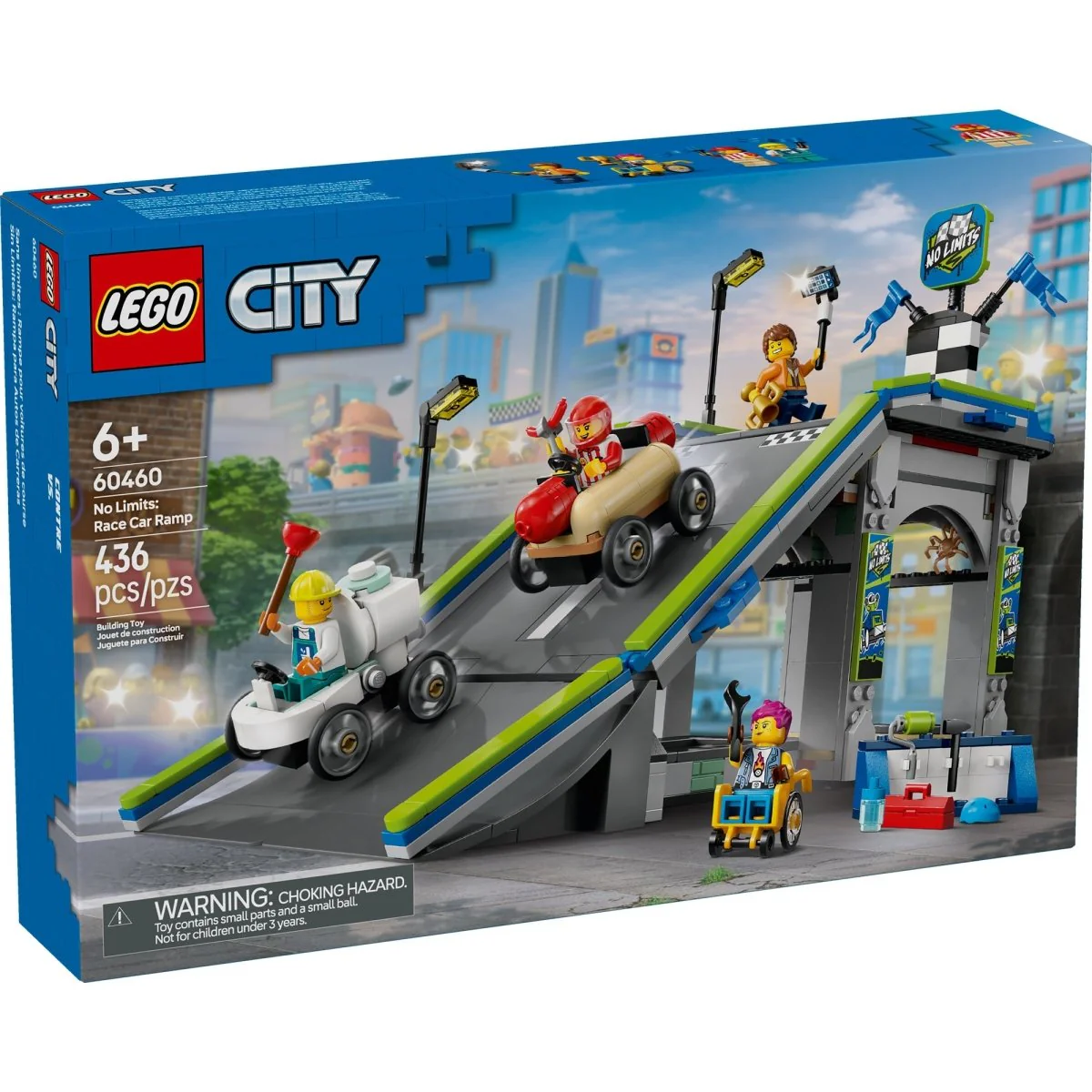 LEGO City No Limits: Race Car Ramp Track, 60460, Ages 6+, 436 Pieces - Image 2