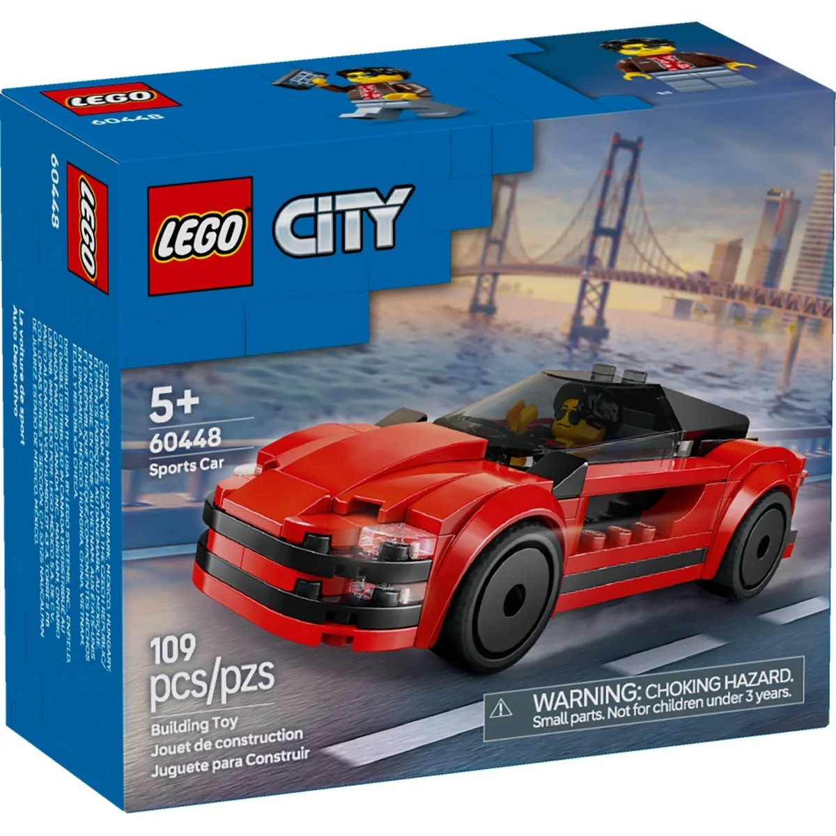 LEGO City Red Sports Car, 60448, Ages 5+, 109 Pieces - Image 2