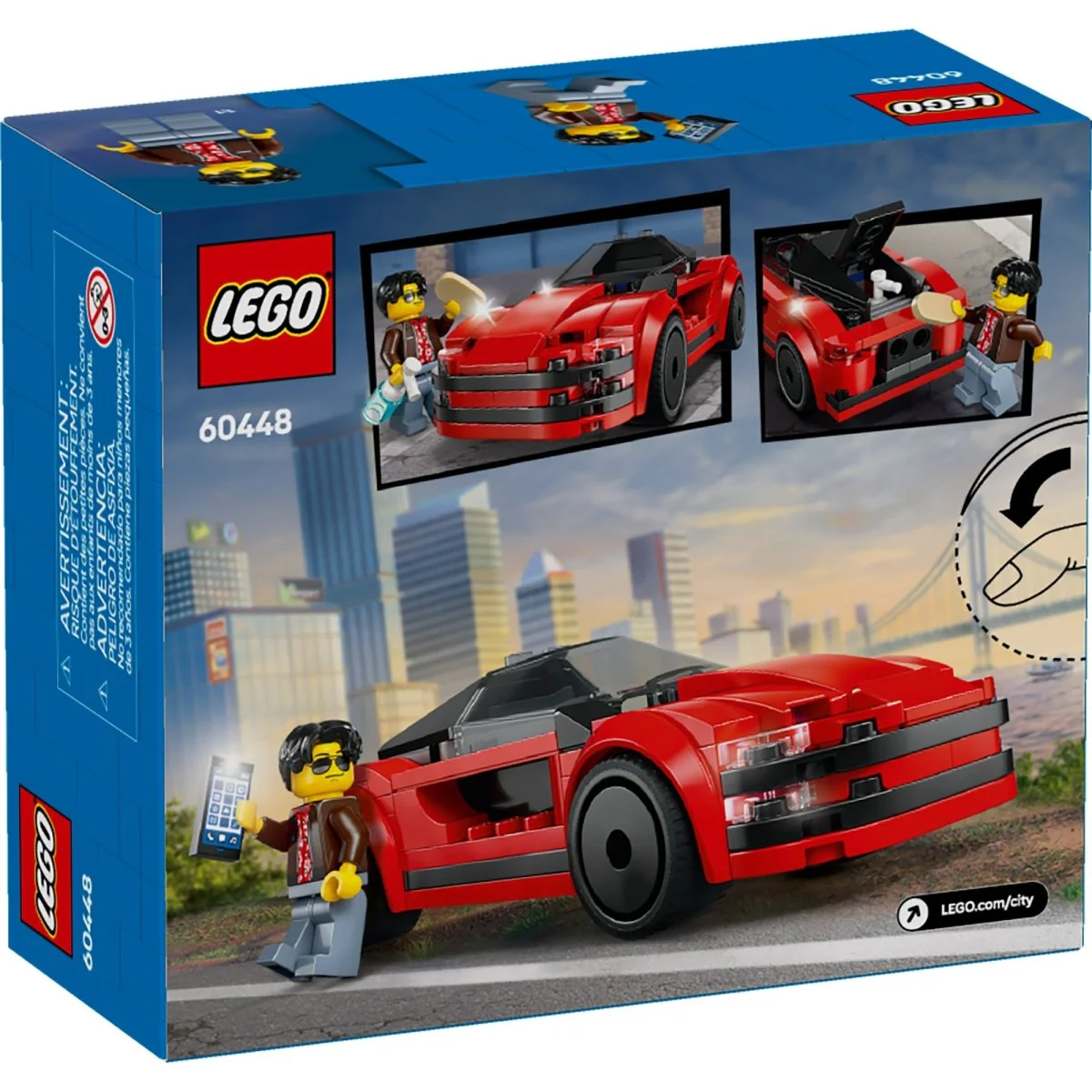 LEGO City Red Sports Car, 60448, Ages 5+, 109 Pieces - Image 3