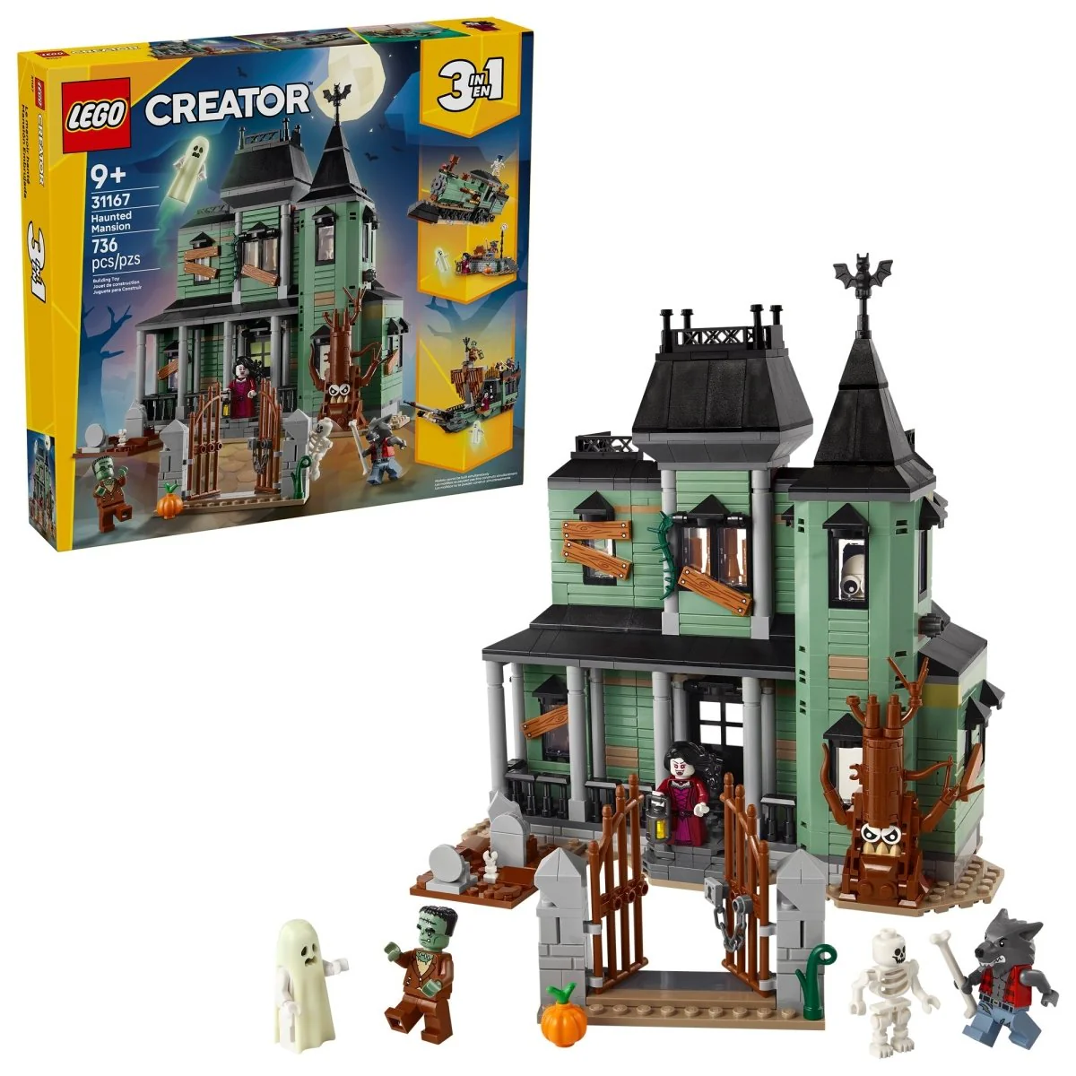 LEGO Creator Haunted Mansion, 31167, Ages 9+, 736 Pieces