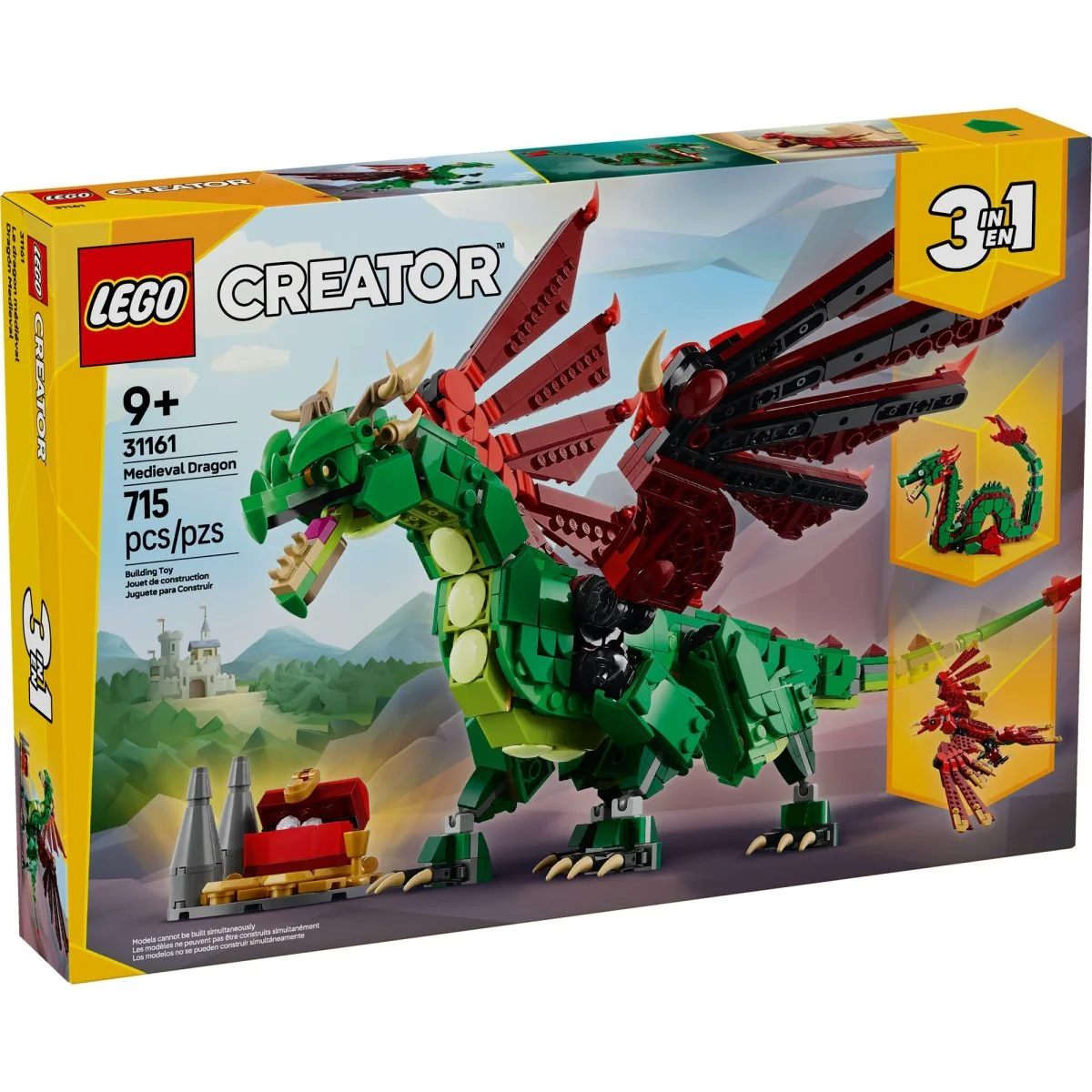 LEGO Creator Medieval Dragon, 31161, Ages 9+, 715 Pieces - Image 2
