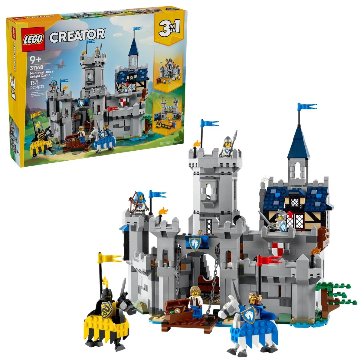 LEGO Creator Medieval Horse Knight Castle, 31168, Ages 9+, 1371 Pieces
