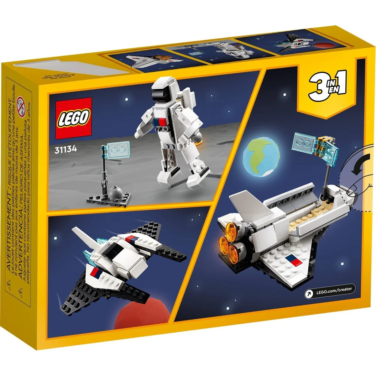 LEGO Creator Space Shuttle, 31134, Ages 6+, 144 Pieces - Image 3