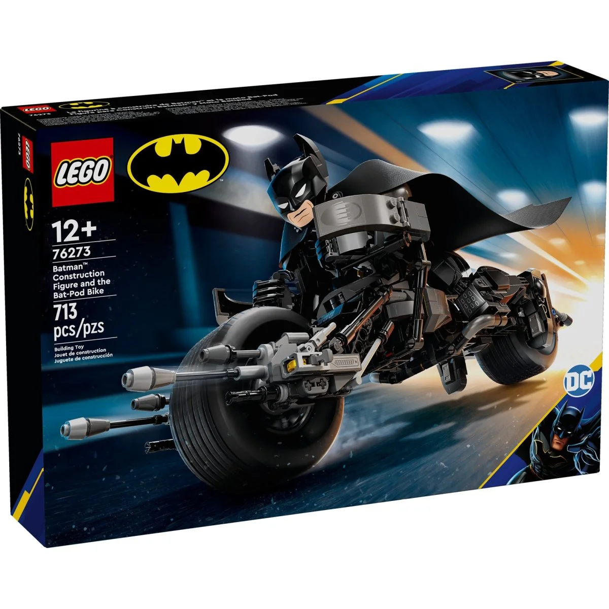LEGO DC Comics Batman Construction Figure and the Bat-Pod Bike, 76273, Ages 12+, 713 Pieces - Image 2