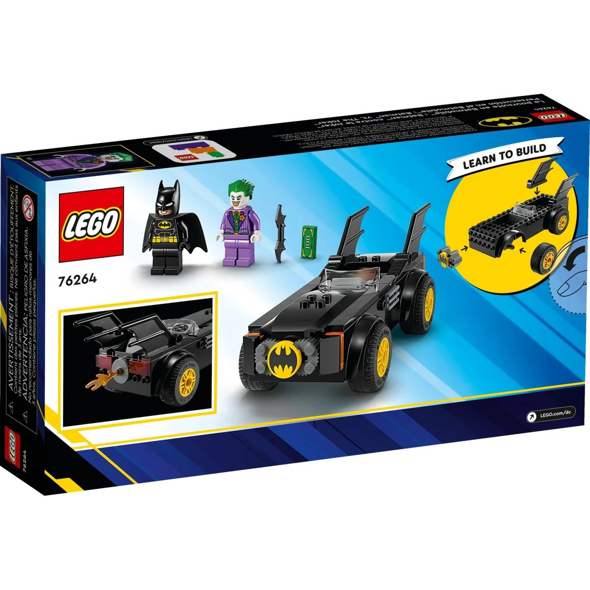 LEGO DC Comics Batmobile Pursuit: Batman vs. The Joker, 76264, Ages 4+, 54 Pieces - Image 3