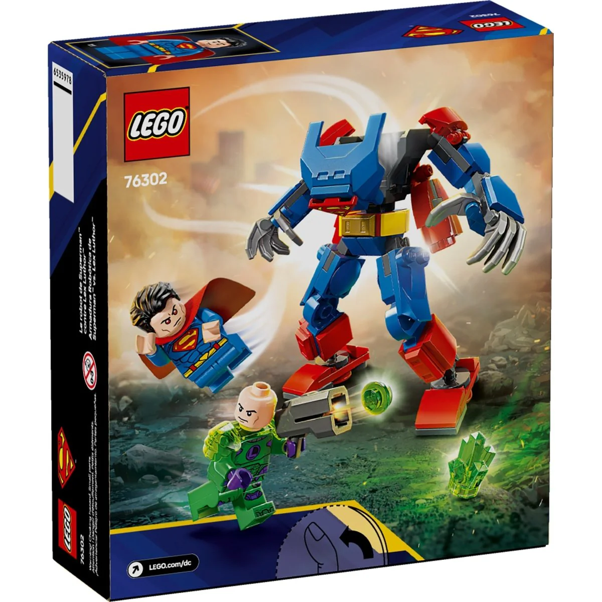 LEGO DC Comics Superman Mech vs. Lex Luthor, 76302, Ages 6+, 120 Pieces - Image 3