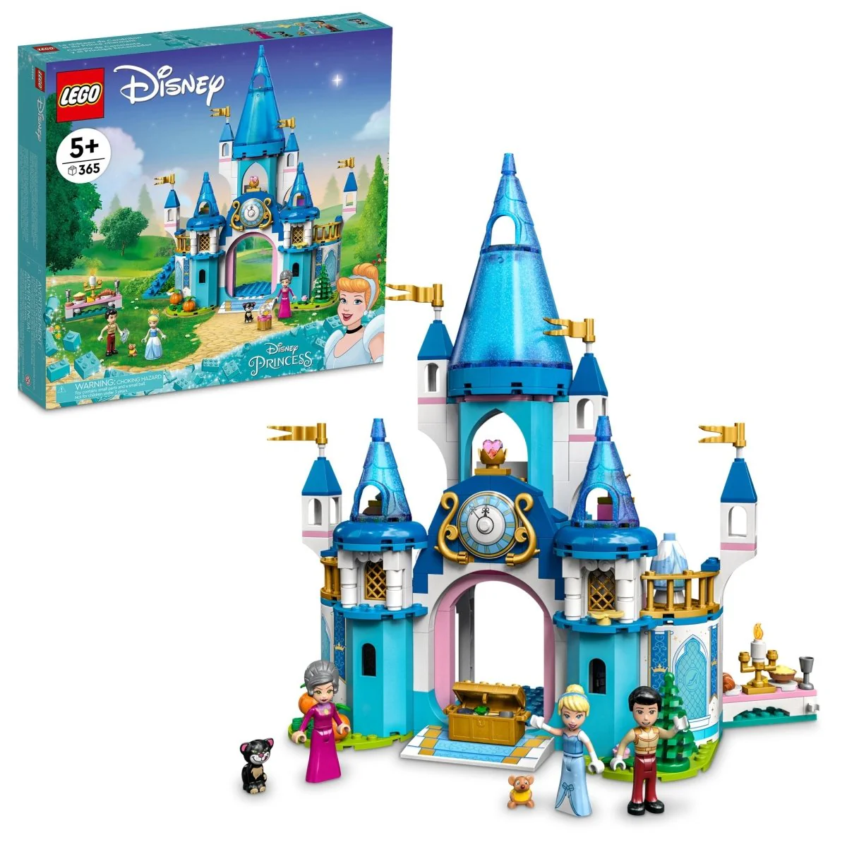 LEGO Disney Cinderella and Prince Charming's Castle, 43206, Ages 5+, 365 Pieces