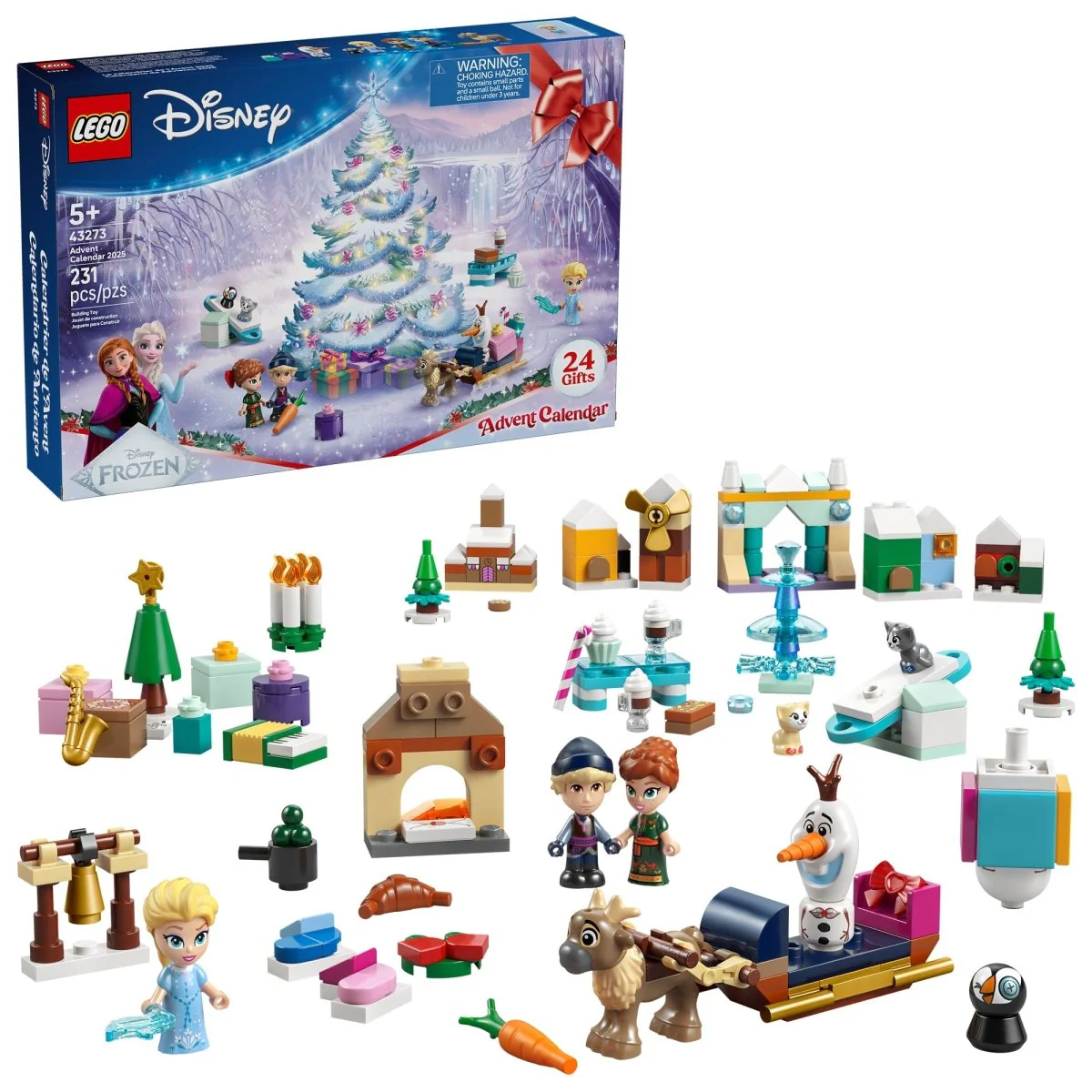 LEGO Disney Frozen Advent Calendar 2025, 43273, Ages 5+, 231 Pieces