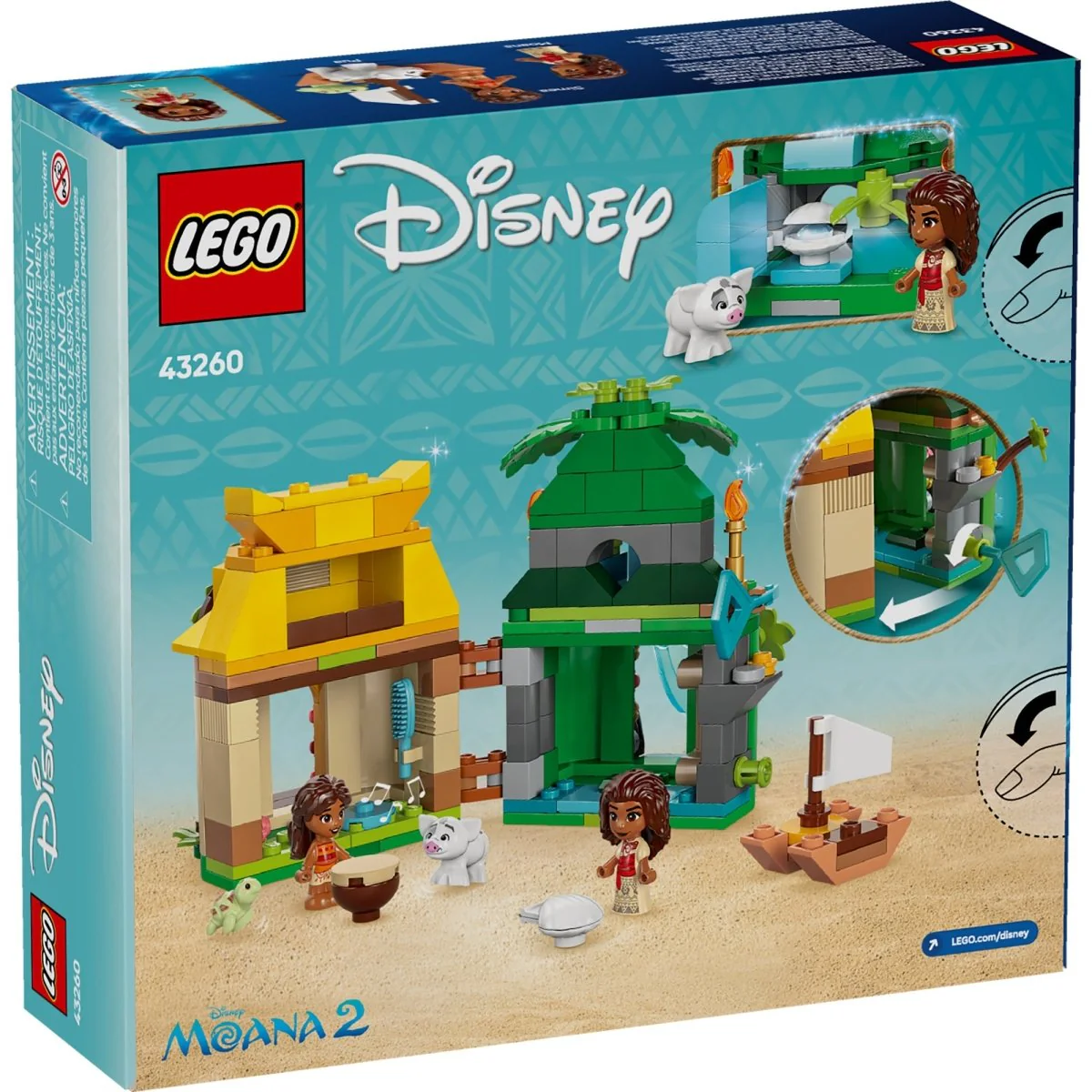 LEGO Disney Moana's Island Fun, 43260, Ages 5+, 175 Pieces - Image 3