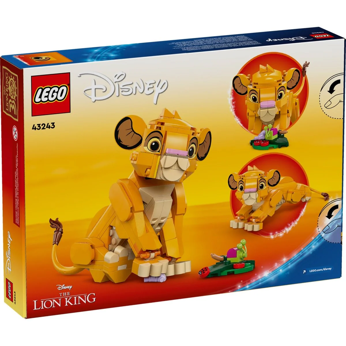 LEGO Disney Simba the Lion King Cub, 43243, Ages 6+, 222 Pieces - Image 3