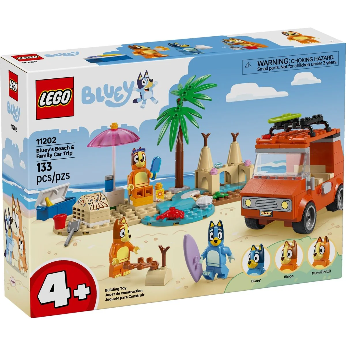 LEGO Duplo Bluey's Beach & Family Car Trip, 11202, Ages 4+, 133 Pieces - Image 2
