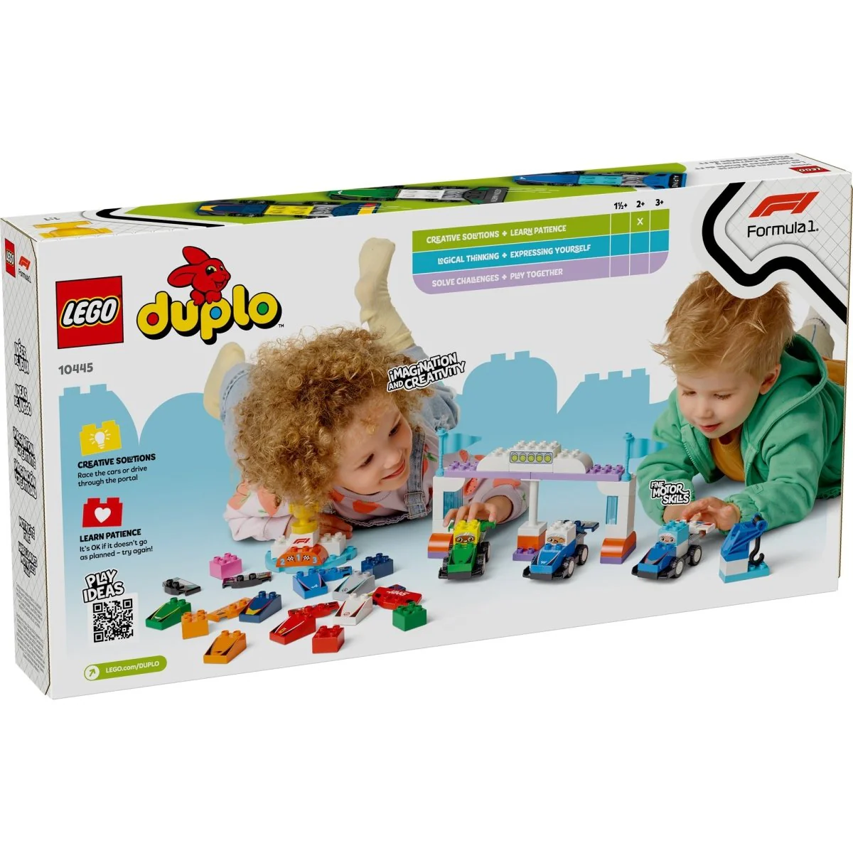 LEGO Duplo F1 Team Race Cars & Drivers, 10445, Ages 2+, 70 Pieces - Image 3