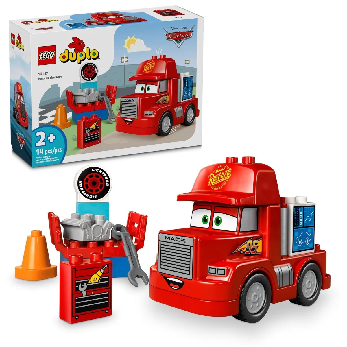 LEGO Duplo Mack at the Race, 10417, Ages 2+, 14 Pieces