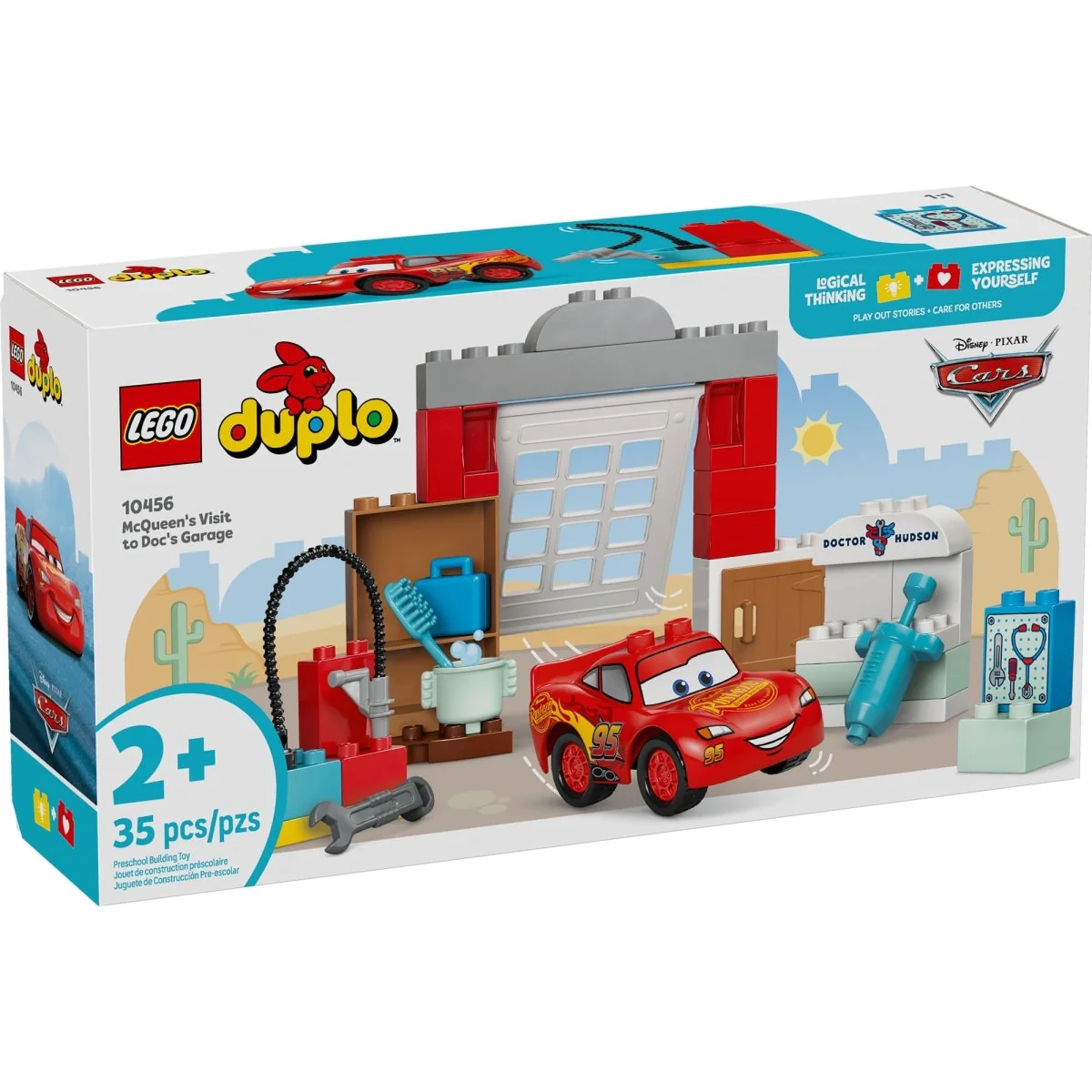 LEGO Duplo McQueen's Visit to Doc's Garage, 10456, Ages 2+, 35 Pieces - Image 2