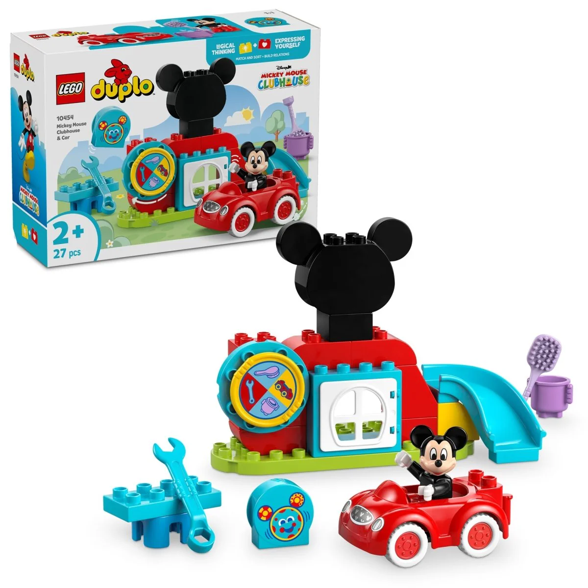 LEGO Duplo Mickey Mouse Clubhouse & Car, 10454, Ages 2+, 27 Pieces
