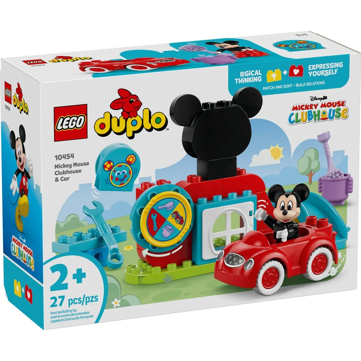 LEGO Duplo Mickey Mouse Clubhouse & Car, 10454, Ages 2+, 27 Pieces - Image 2