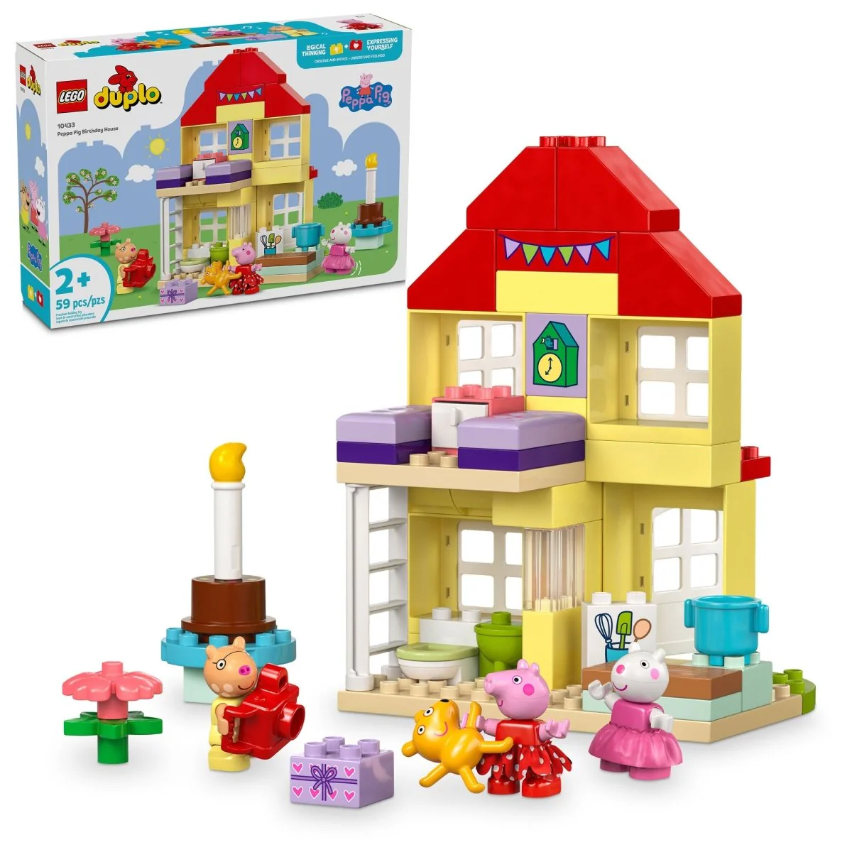 LEGO Duplo Peppa Pig Birthday House, 10433, Ages 2+, 59 Pieces