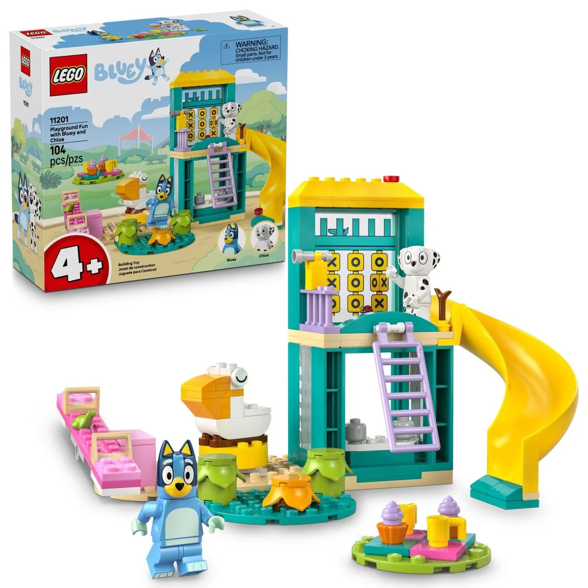 LEGO Duplo Playground Fun with Bluey and Chloe, 11201, Ages 4+, 104 Pieces