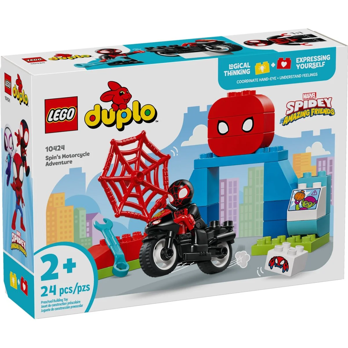 LEGO Duplo Spin's Motorcycle Adventure, 10424, Ages 2+, 24 Pieces - Image 2