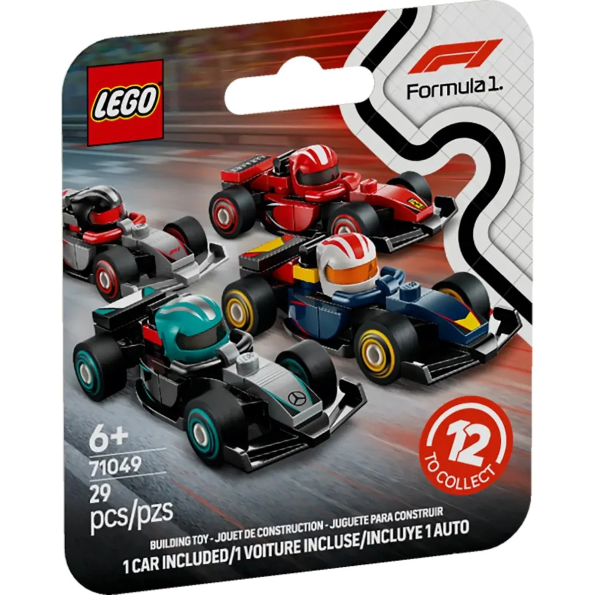 LEGO F1 Collectible Race Cars, 71049, Ages 6+, 29 Pieces