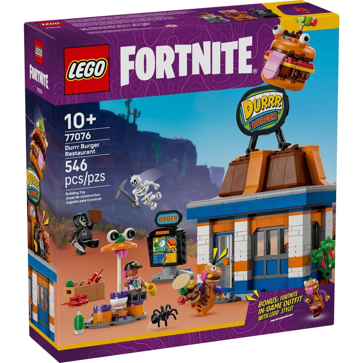 LEGO Fortnite Durrr Burger Restaurant, 77076, Ages 10+, 546 Pieces - Image 2