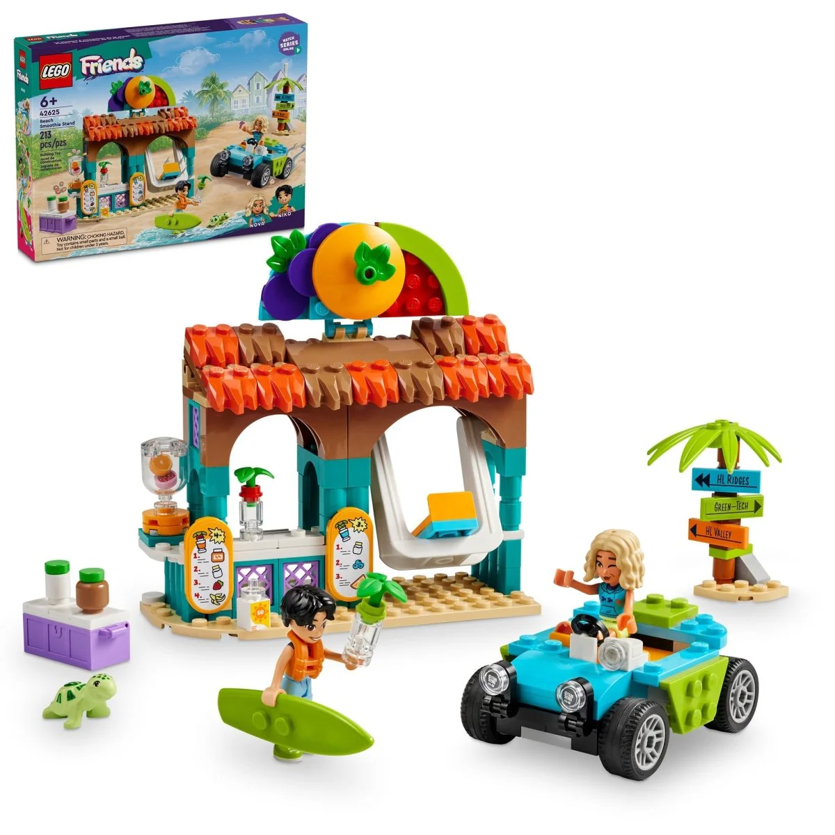 LEGO Friends Beach Smoothie Stand, 42625, Ages 6+, 213 Pieces