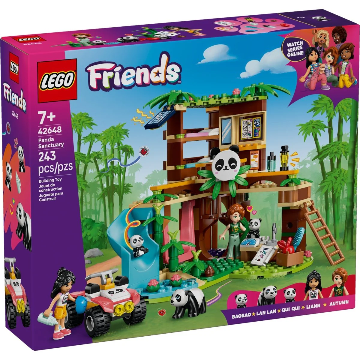 LEGO Friends Panda Sanctuary Animal Care, 42648, Ages 7+, 243 Pieces - Image 2