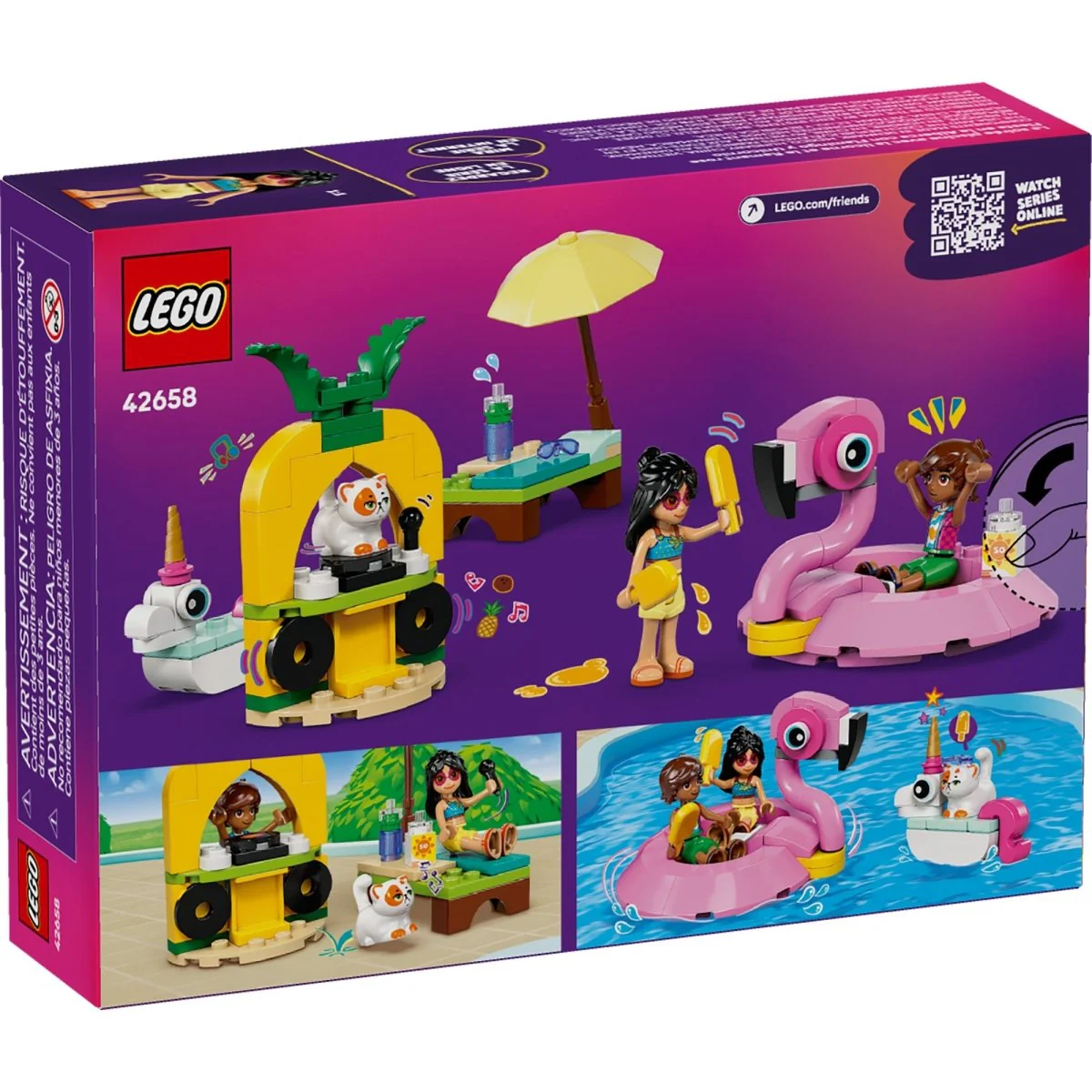 LEGO Friends Unicorn & Flamingo Pool Party, 42658, Ages 5+, 99 Pieces - Image 3