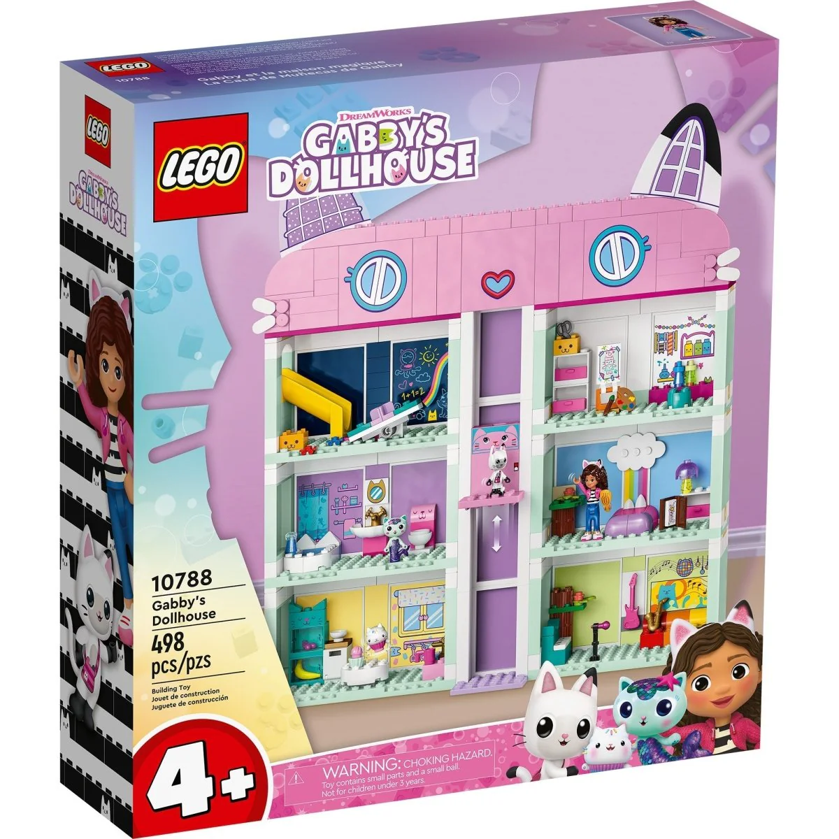 LEGO Gabby's Dollhouse, 10788, Ages 4+, 498 Pieces
