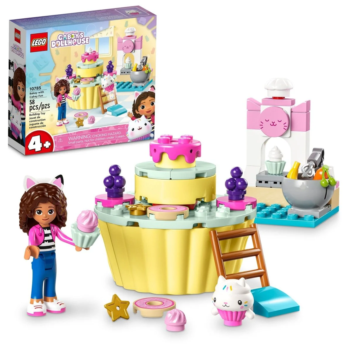 LEGO Gabby's Dollhouse Bakey with Cakey Fun, 10785, Ages 4+, 58 Pieces