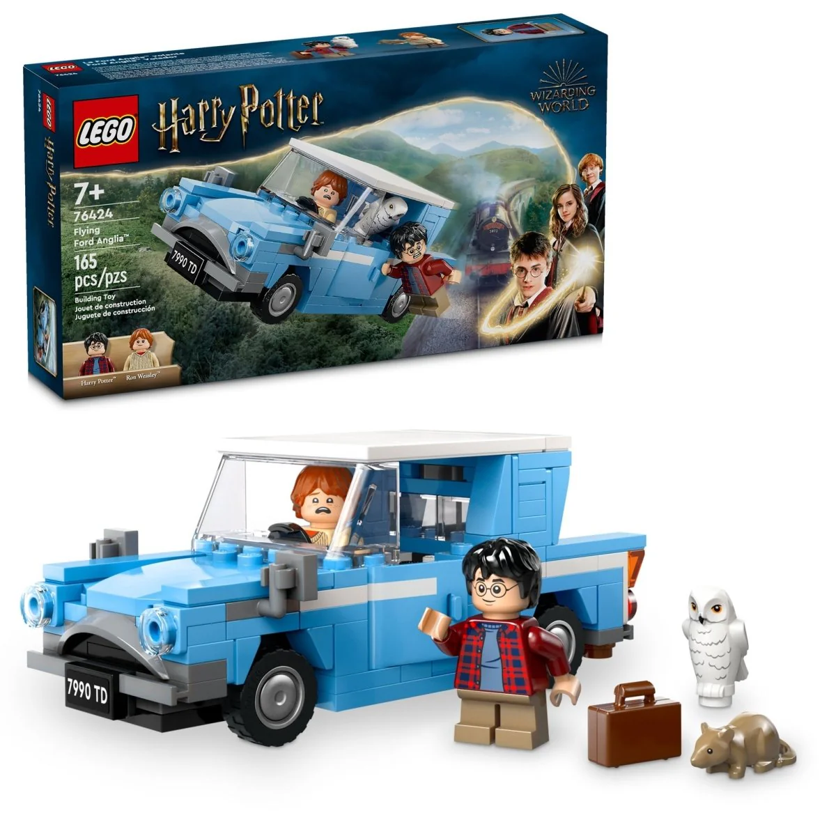 LEGO Harry Potter Flying Ford Anglia, 76424, Ages 7+, 165 Pieces