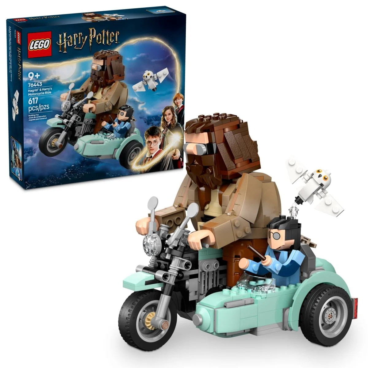 LEGO Harry Potter Hagrid & Harry's Motorcycle Ride, 76443, Ages 9+, 617 Pieces