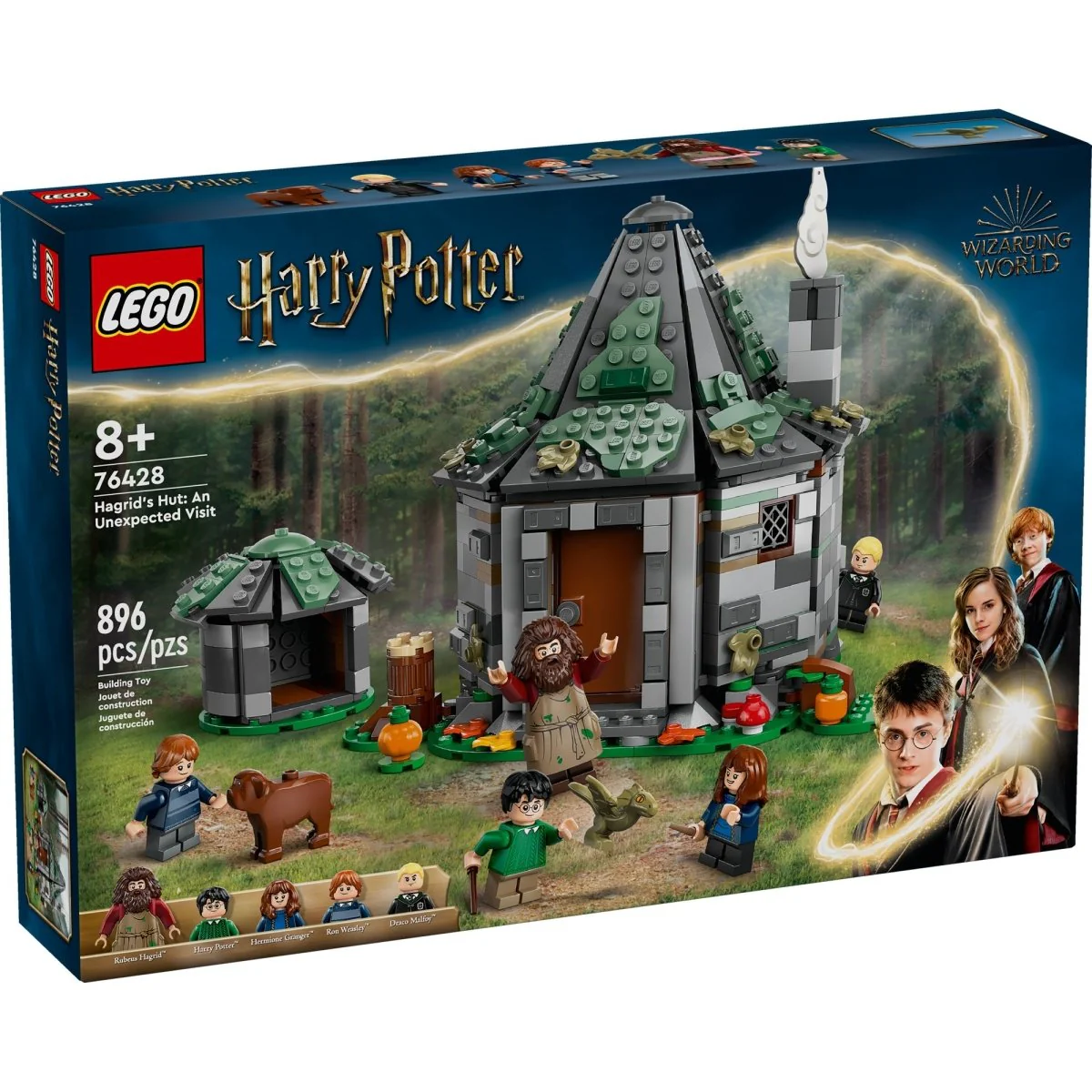 LEGO Harry Potter Hagrid's Hut: An Unexpected Visit, 76428, Ages 8+, 896 Pieces - Image 2