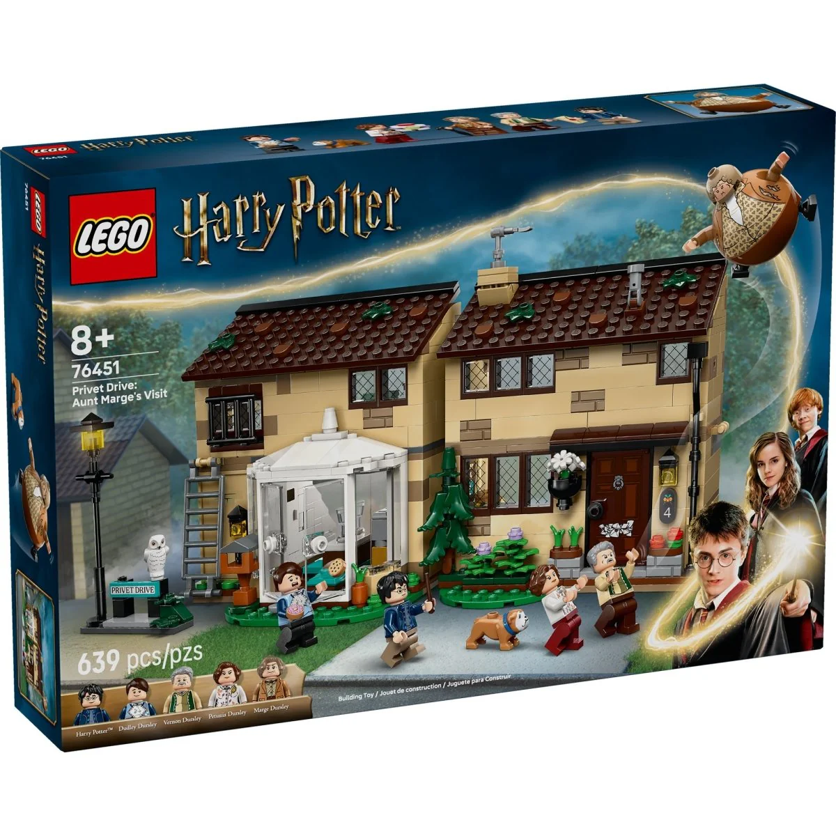 LEGO Harry Potter Privet Drive: Aunt Marge's Visit, 76451, Ages 8+, 639 Pieces - Image 2