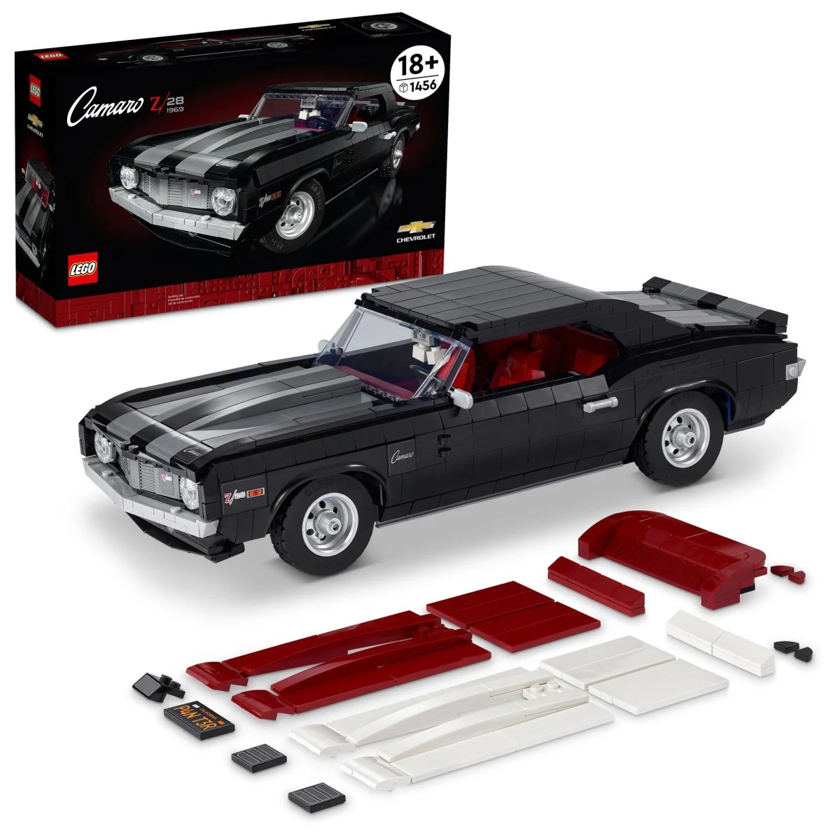 LEGO Icons Chevrolet Camaro Z28, 10304, Ages 18+, 1456 Pieces