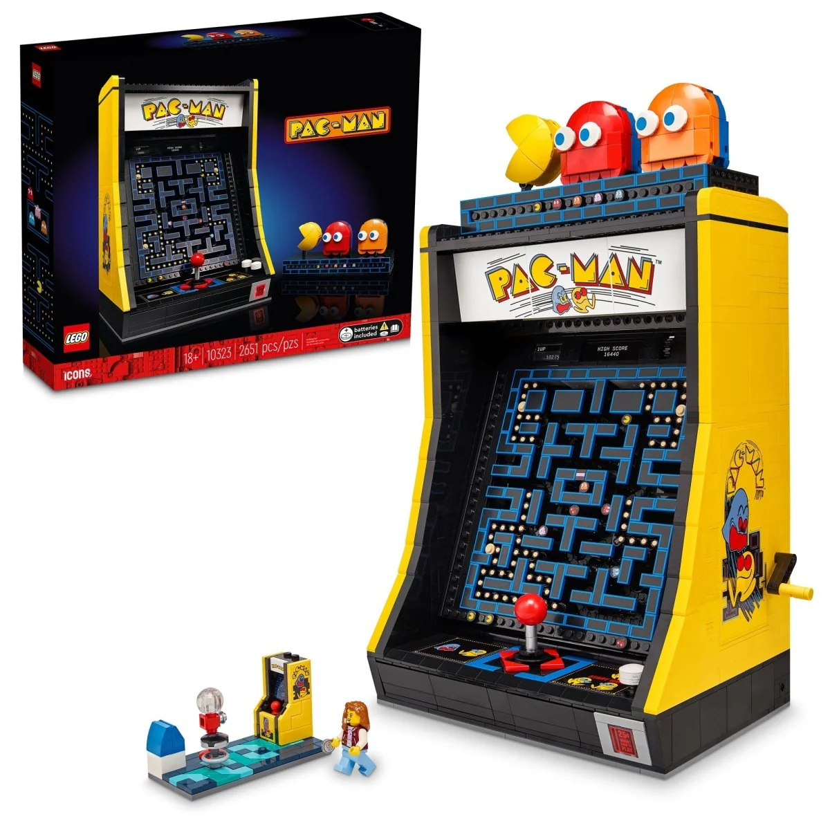 LEGO Icons Pac-Man Arcade, 10323, Ages 18+, 2651 Pieces