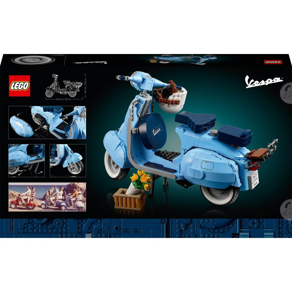 LEGO Icons Vespa 125, 10298, Ages 18+, 1107 Pieces - Image 5