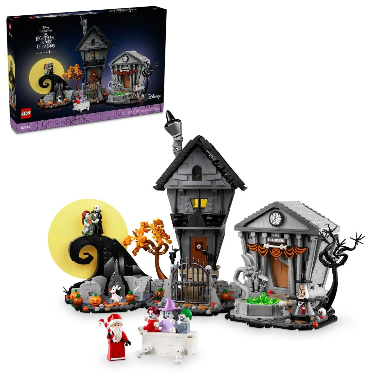 LEGO Ideas Disney Tim Burton's The Nightmare Before Christmas, 21351, Ages 18+, 2193 Pieces