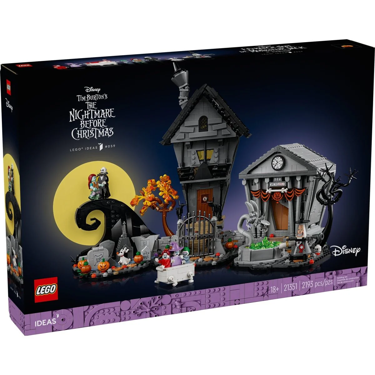 LEGO Ideas Disney Tim Burton's The Nightmare Before Christmas, 21351, Ages 18+, 2193 Pieces - Image 2