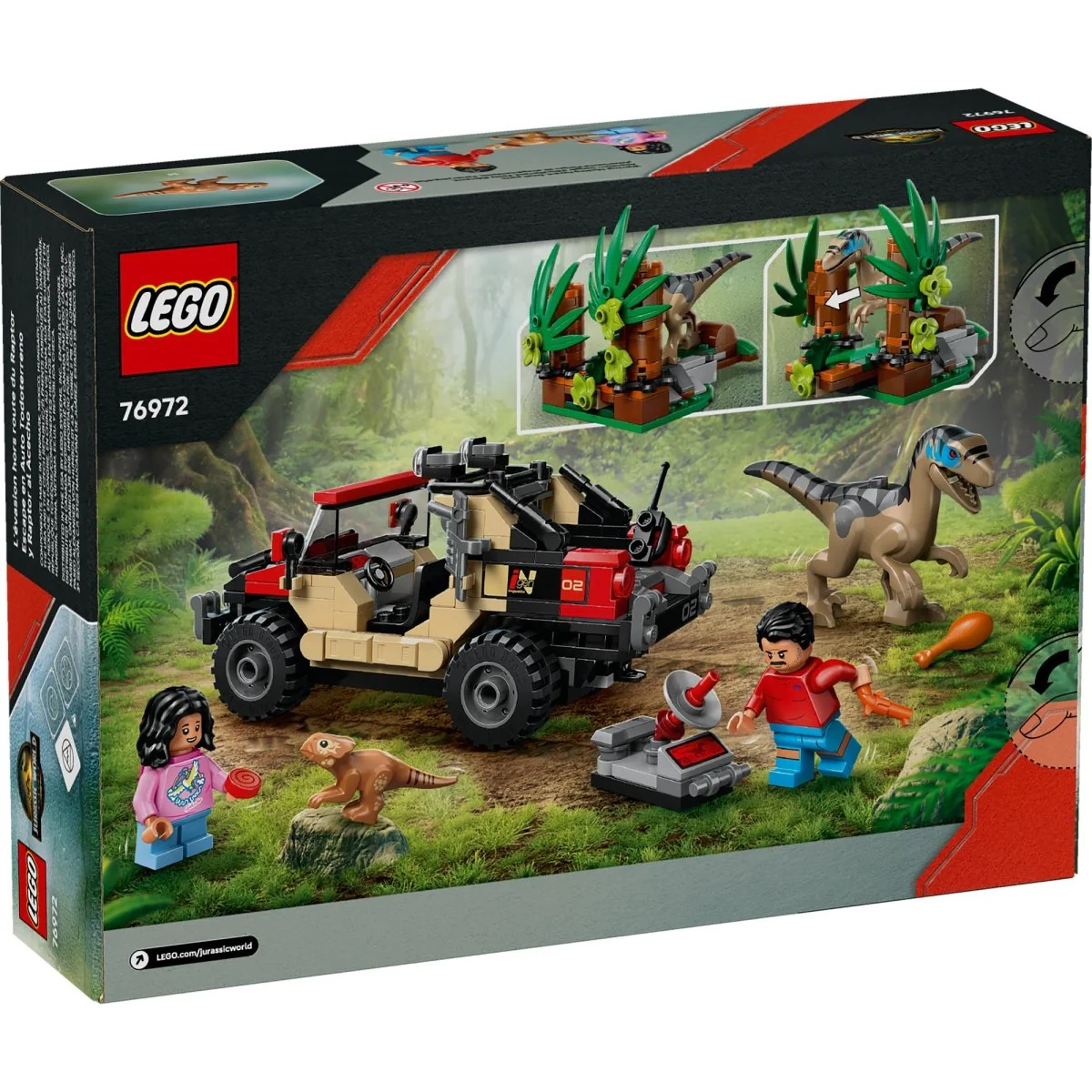LEGO Jurassic World Raptor Off-Road Escape, 76972, Ages 6+, 285 Pieces - Image 3