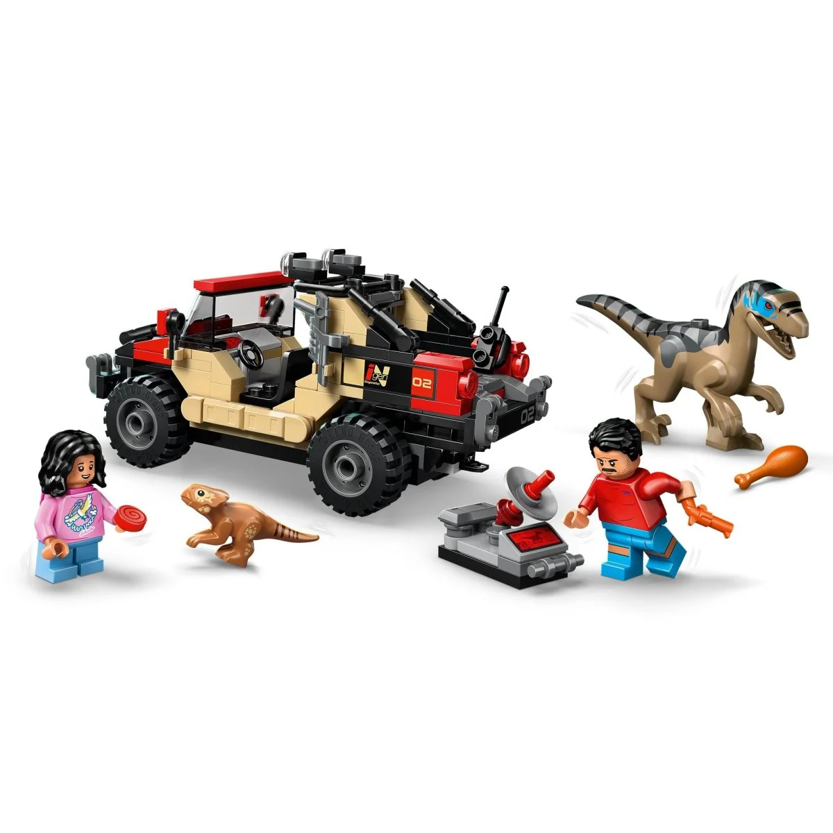 LEGO Jurassic World Raptor Off-Road Escape, 76972, Ages 6+, 285 Pieces - Image 4