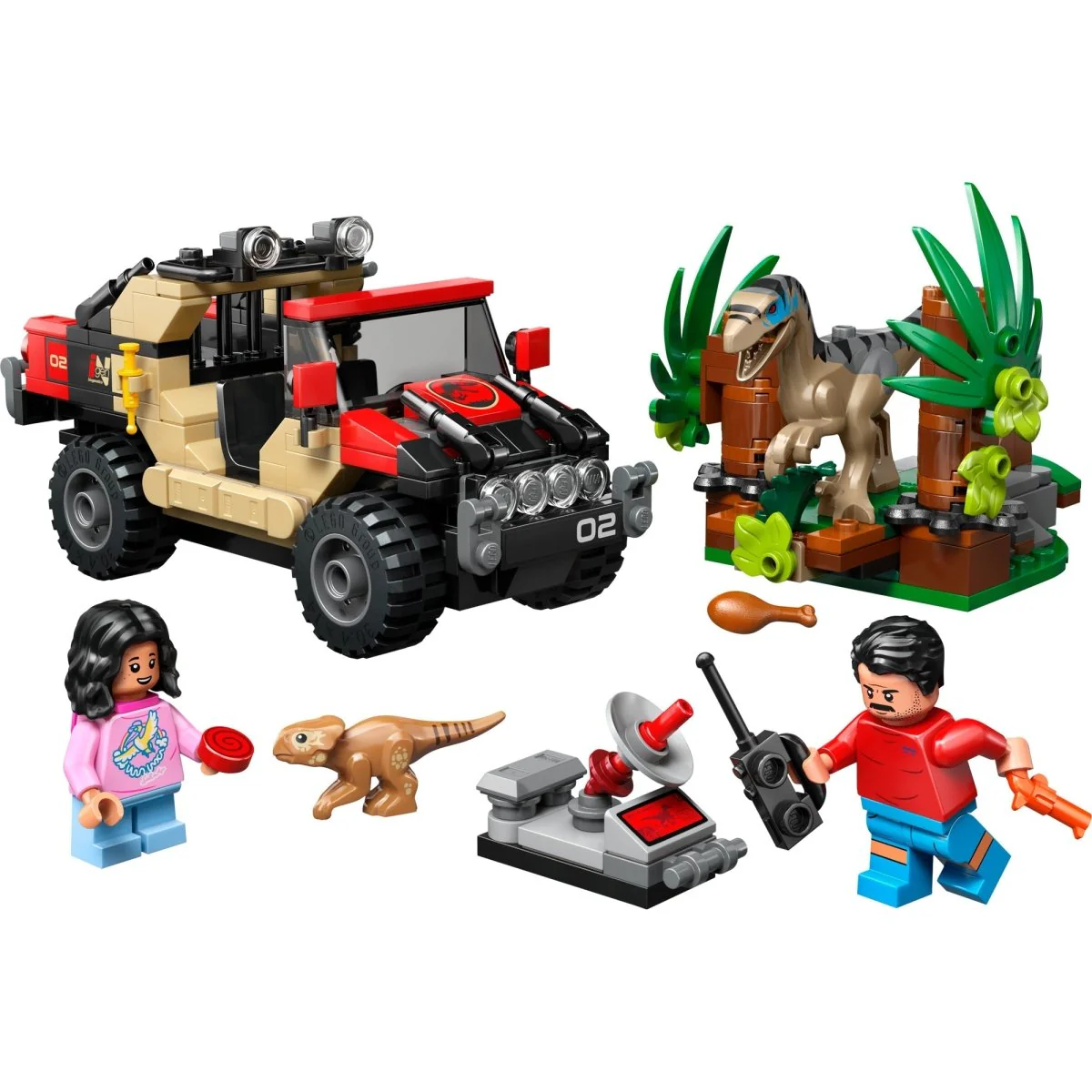 LEGO Jurassic World Raptor Off-Road Escape, 76972, Ages 6+, 285 Pieces - Image 5