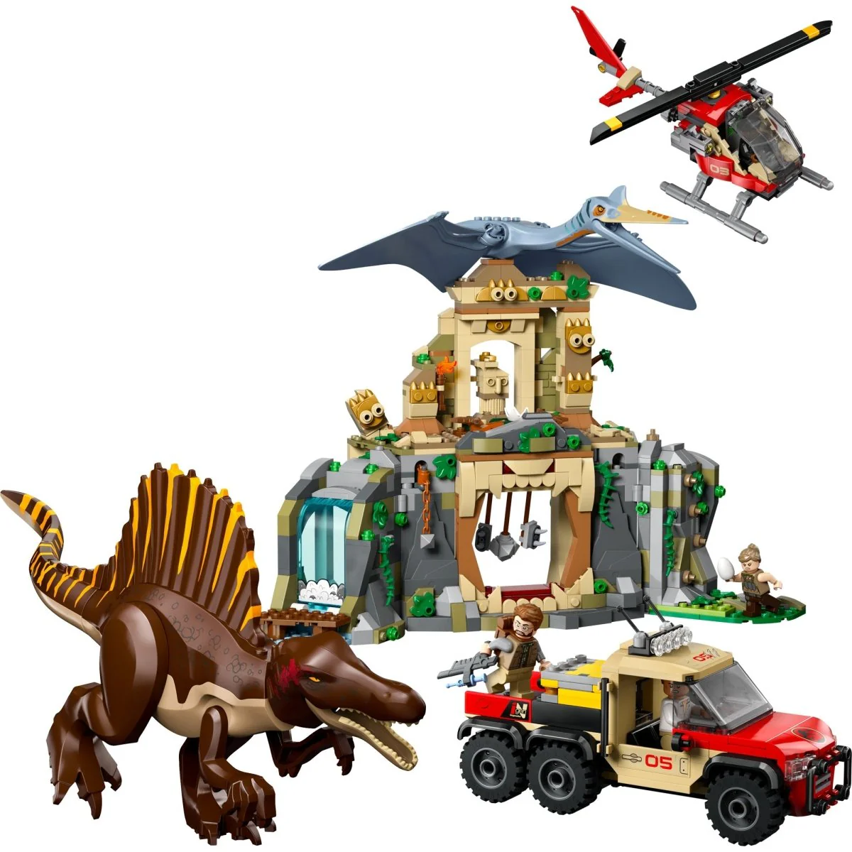 LEGO Jurassic World Spinosaurus & Quetzalcoatlus Air Mission, 76976, Ages 8+, 984 Pieces - Image 4